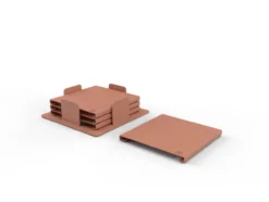 Steellish onderzetters voor glazen ONI Onderzetters Beige Rood