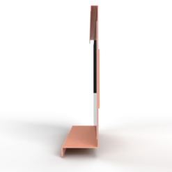 Steellish spiegel Murano S Beige Rood