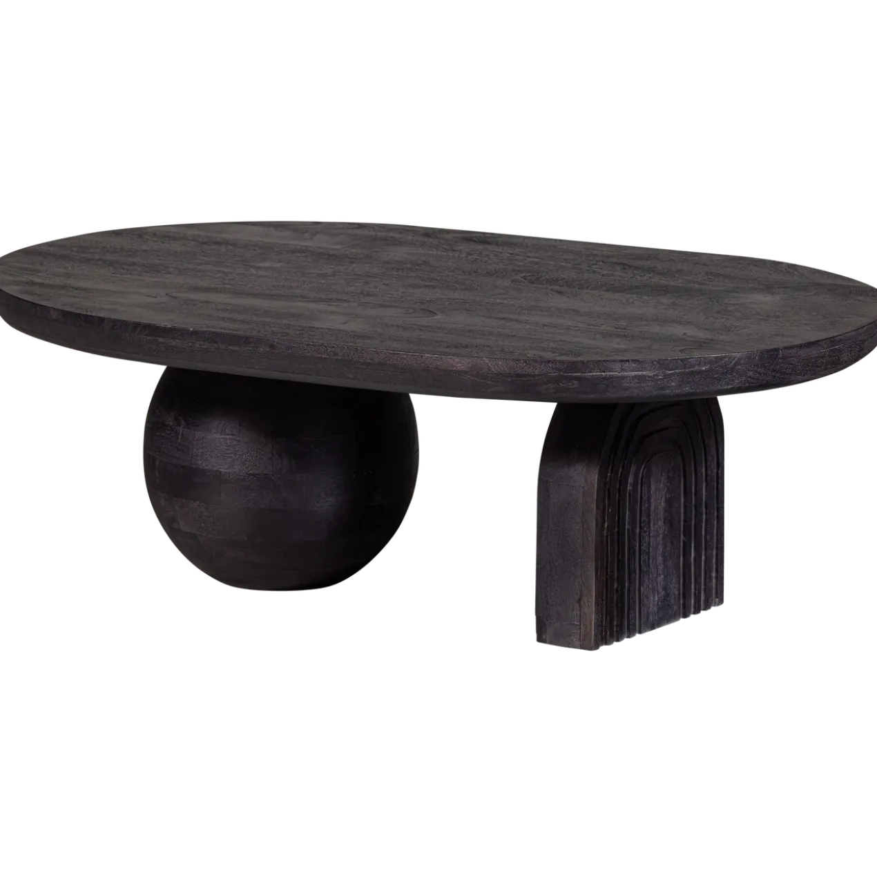 Steppe salontafel mangohout zwart