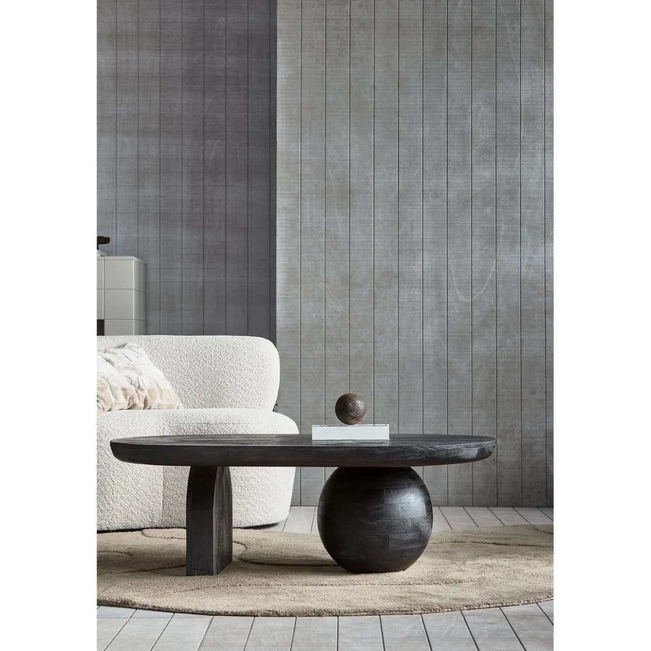 Steppe salontafel mangohout zwart