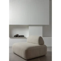 Sterck fauteuil met verplaatsbare rugleuning boucle naturel