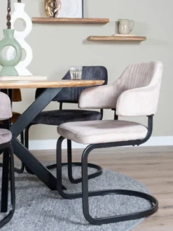 Stoel Fox vintage velvet nature