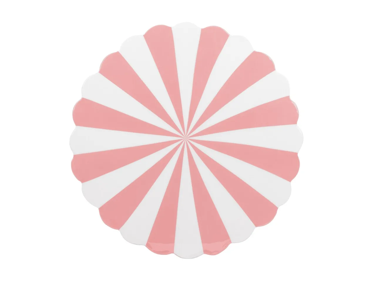 Stool Candy Swirl enamel flamingo pink & white