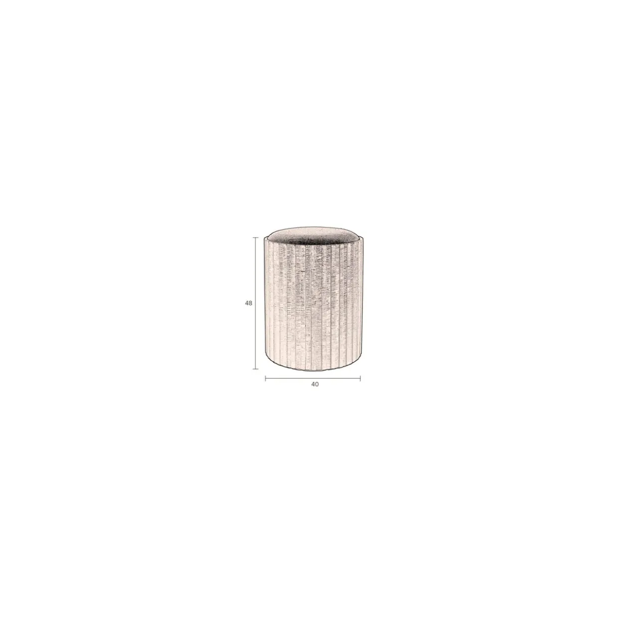 Storage poef bay hoog