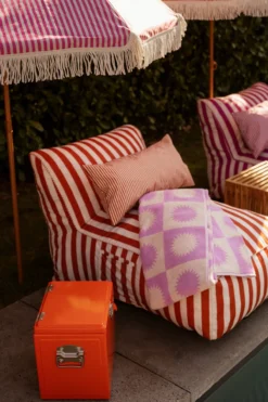 Strandlaken Noa 90x180 cm pink/off white
