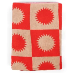 Strandlaken Noa 90x180 cm red/caramel