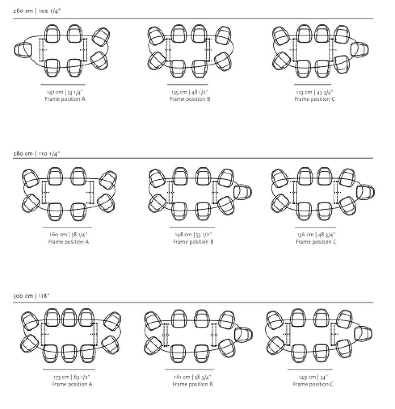 Studio HENK tafel Butterfly Blob - zwart frame, HPL Fenix nero ingo 200 x 100 | HPL Fenix Nero Ingo | Rechte Rand | Frame Zwart