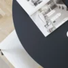 Studio HENK tafel Butterfly Blob - zwart frame, HPL Fenix nero ingo 300 x 100 | HPL Fenix Nero Ingo | Rechte Rand | Frame Zwart