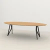Studio HENK tafel Butterfly Ovaal - zwart frame, hardwax lig