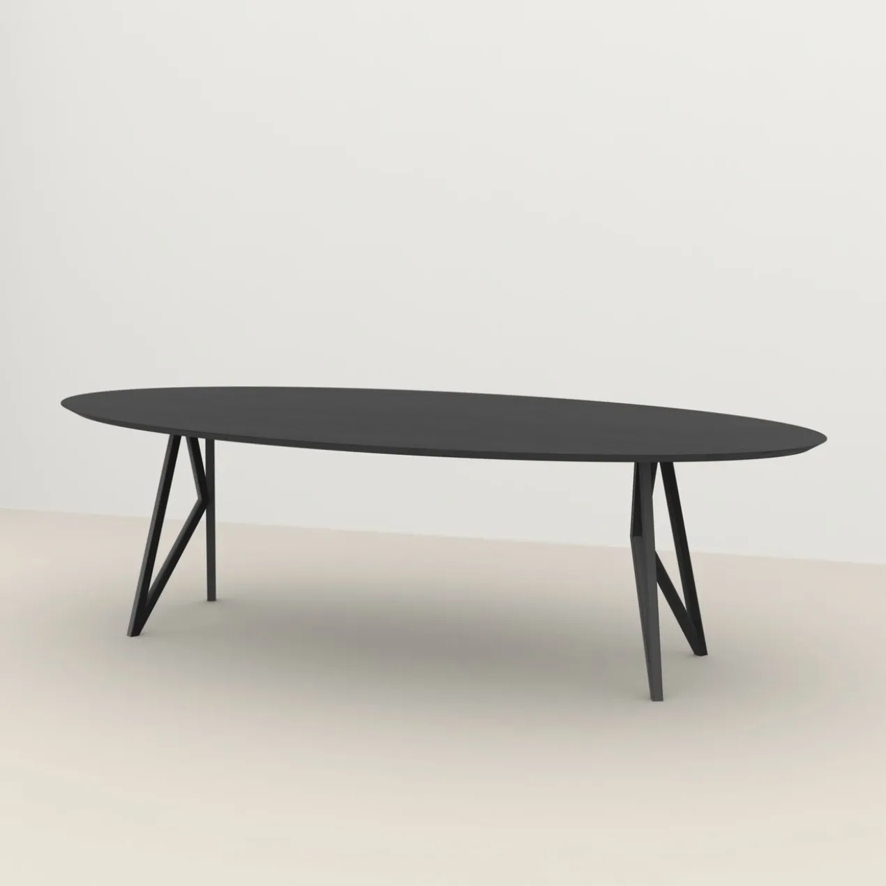 Studio HENK tafel Butterfly Ovaal - zwart frame, zwarte beit