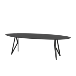 Studio HENK tafel Butterfly Ovaal - zwart frame, zwarte beit
