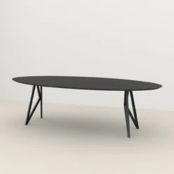 Studio HENK tafel Butterfly Ovaal - zwart frame, zwarte beit