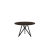 Studio HENK tafel Butterfly Rond Tripod - zwart frame, gerookte beits ⌀100 | Gerookte Beits | Rechte Rand | Frame Zwart