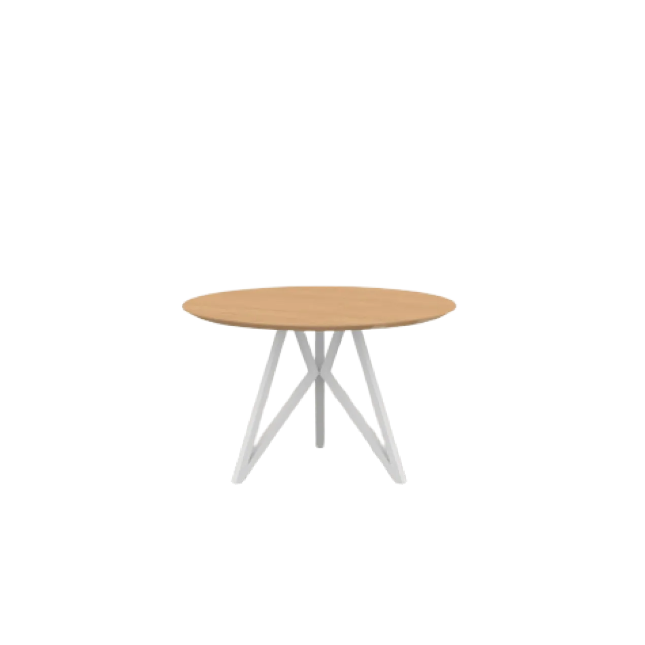 Studio HENK tafel Butterfly Rond Tripod - wit frame, hardwax
