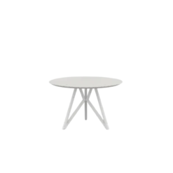 Studio HENK tafel Butterfly Rond Tripod - wit frame, HPL Fen