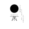 Studio HENK tafel Butterfly Rond Quadpod - zwart frame, HPL