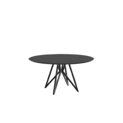 Studio HENK tafel Butterfly Rond Quadpod - zwart frame, zwar