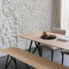 Studio HENK tafel Butterfly Rechthoekig - wit frame, hardwax