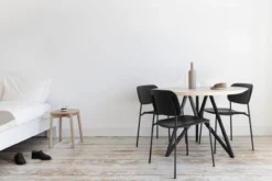 Studio HENK tafel Butterfly Rond Tripod - zwart frame, geroo