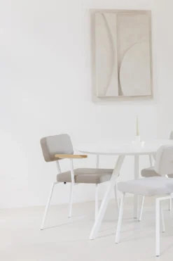 Studio HENK tafel Butterfly Rond Quadpod - wit frame, hardwa