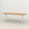Studio HENK tafel Slim X-type Plat ovaal - wit frame, hardwa