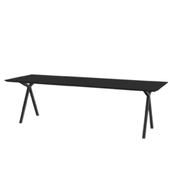 Studio HENK tafel Slim X-type Rechthoekig - zwart frame, HPL