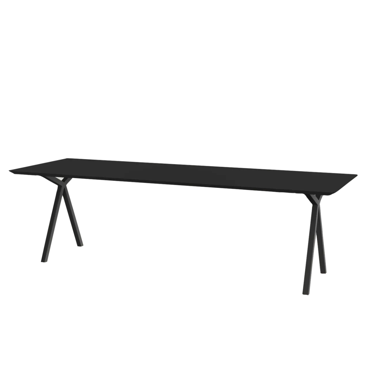 Studio HENK tafel Slim X-type Rechthoekig - zwart frame, HPL
