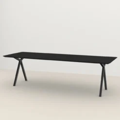 Studio HENK tafel Slim X-type Rechthoekig - zwart frame, HPL