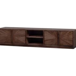 Sun tv meubel met open vak recycled teak bruin