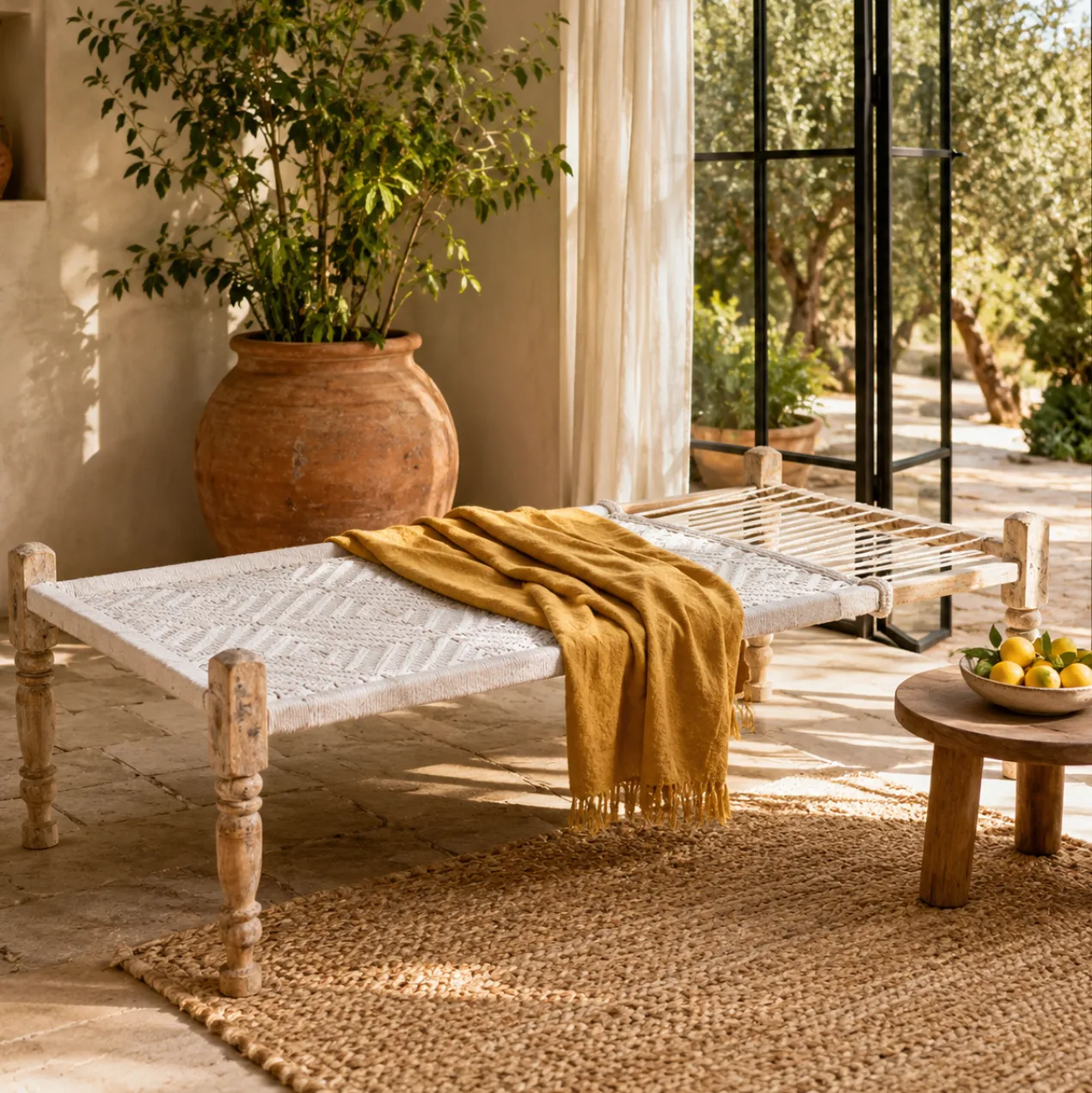 Surat - Handgemaakt Klassiek Indiaas Daybed