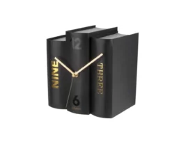 Table clock Book black paper