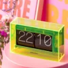 Table clock Boxed Flip acrylic black