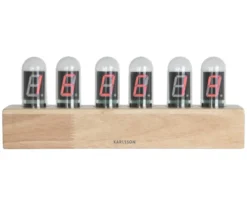 Table clock Cathode oak wood base