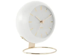 Table clock Globe white, Des. Armando Breeveld
