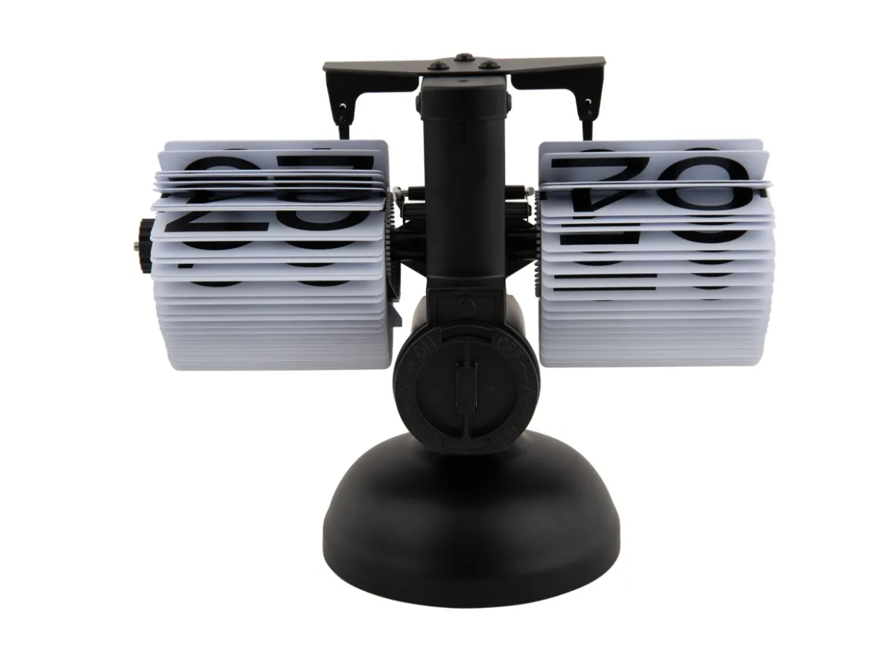 Table clock Small Flip black with white flips