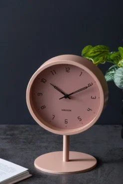 Table clock Stark iron matt faded pink
