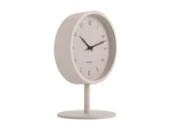 Table clock Stark iron matt warm grey