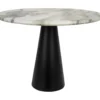 Table Force wide marble himalayan green, black mango wood base