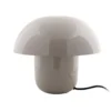 Table lamp Fat Mushroom enamel warm grey