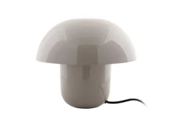 Table lamp Fat Mushroom enamel warm grey