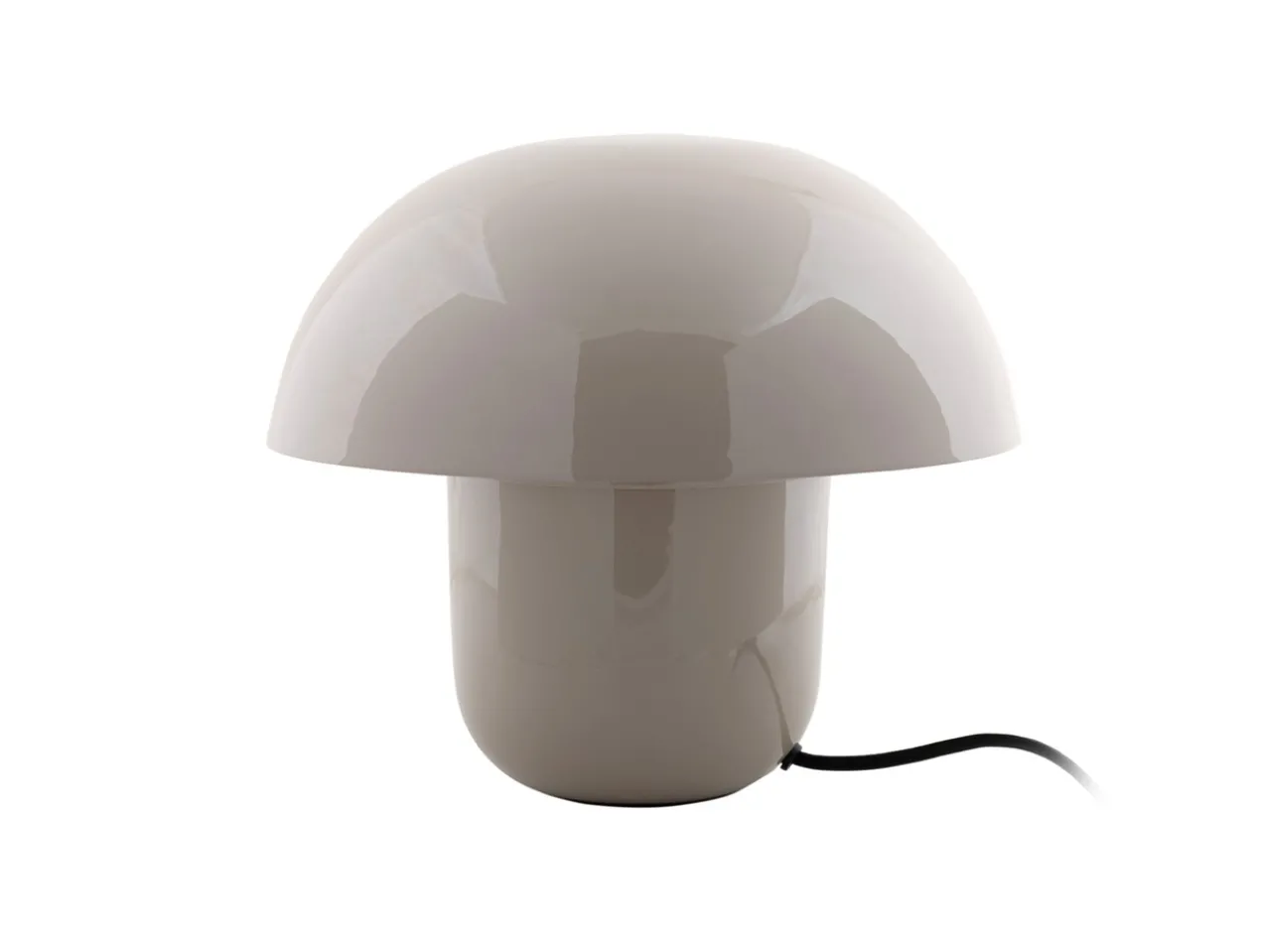Table lamp Fat Mushroom enamel warm grey