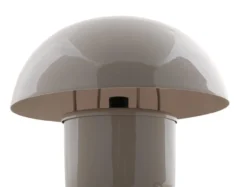 Table lamp Fat Mushroom enamel warm grey
