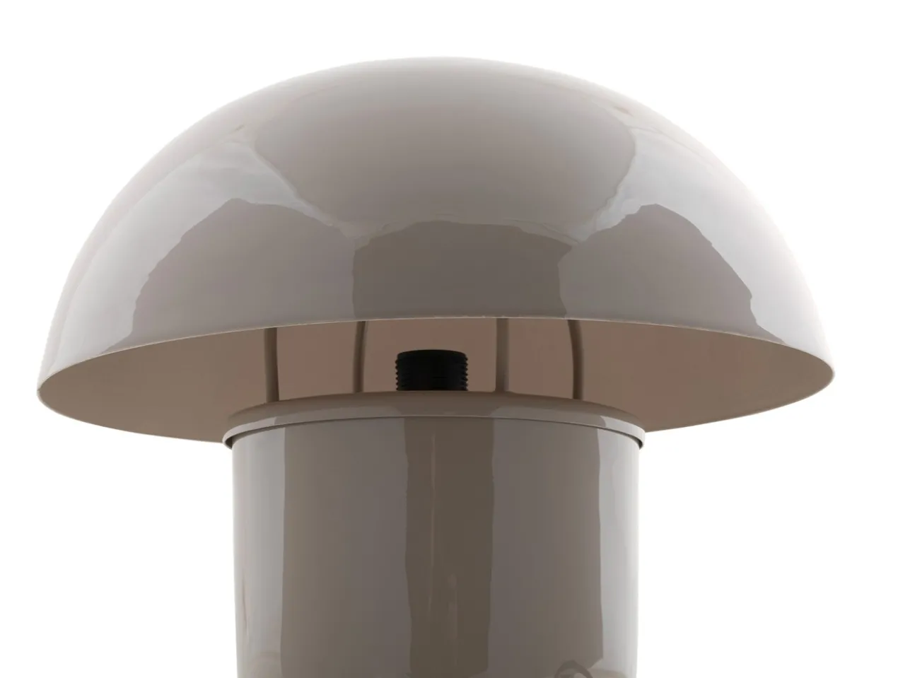 Table lamp Fat Mushroom enamel warm grey
