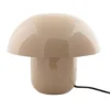 Table lamp Fat Mushroom enamel soft brown