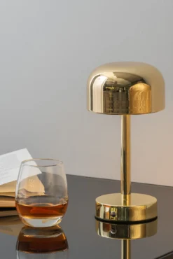 Table lamp James LED iron shiny misty blue
