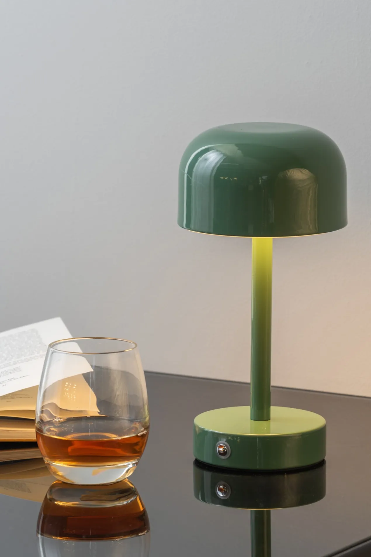 Table lamp James LED iron shiny white