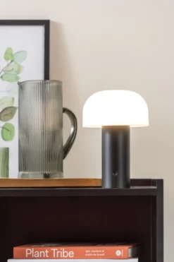 Table lamp Luca iron faded pink LED