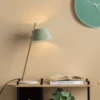 Table lamp Savvy enamel grayed jade