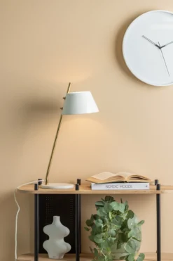 Table lamp Savvy enamel soft brown