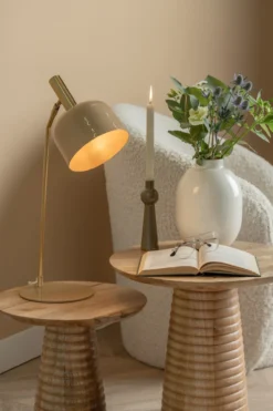 Table lamp Smart enamel soft brown